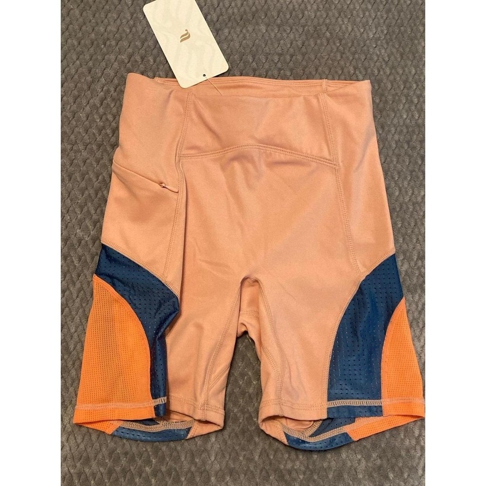 NWT Womens High Waisted Run 365 Shorts by Fabletics - Orange -size XXS